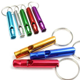 4Pcs/Set Aluminum Alloy Small Whistle , Keychain for Outdoor Survival , Camping Emergency Sport Safety Rape Whistle