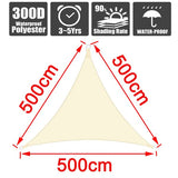 Waterproof 300D gray square rectangular shade sail