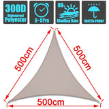 Waterproof 300D gray square rectangular shade sail