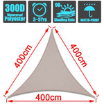 Waterproof 300D gray square rectangular shade sail