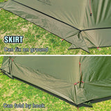 Big Camping Pyramid Tent 4 Season Ultralight Bushcraft Backpacking Tent , Winter Tent with Snow Skirt