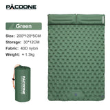 PACOONE Outdoor Camping Double Inflatable Mattress Extra Wide Sleeping Pad Ultralight Folding Bed Sleeping Mat Car Travel Mat