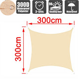 Waterproof 300D gray square rectangular shade sail