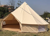 Glamping Holiday 4 season waterproof canvas fabric bell tent for famliy camping