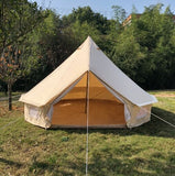 Glamping Holiday 4 season waterproof canvas fabric bell tent for famliy camping