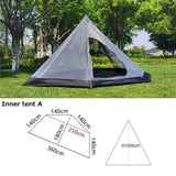 Upgraded 5M Oversized Pyramid Tent With Snow Skirt With Chimney Jacket Outdoor Camping Tent Hiking Awnings Shelter Teepee Tipi