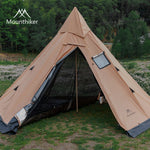 Mountainhiker 3-4 Person Pyramid Tent Ultralight Outdoor Camping Teepee With Snow Skirt With Chimney Hole Hiking Backpack Tents