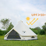 Oxford Bell Tent with Roof Stove Jack, Waterproof 4 Season Yurt Wall Tents  Glamping 4-8 Person