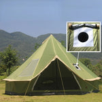 Oxford Bell Tent with Roof Stove Jack, Waterproof 4 Season Yurt Wall Tents  Glamping 4-8 Person