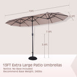 13 Ft Large Patio Umbrella Double Sided Outdoor Market Umbrella,Sun Umbrella,Outdoor Furniture(US Stock)