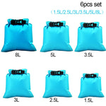 3/6Pcs Set Outdoor Waterproof Bag Dry Sack ,Backpack ,Storage Pouch for Drifting Boating Floating Kayaking Beach