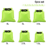 3/6Pcs Set Outdoor Waterproof Bag Dry Sack ,Backpack ,Storage Pouch for Drifting Boating Floating Kayaking Beach