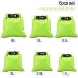 3/6Pcs Set Outdoor Waterproof Bag Dry Sack ,Backpack ,Storage Pouch for Drifting Boating Floating Kayaking Beach