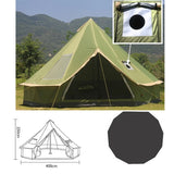 Oxford Bell Tent with Roof Stove Jack, Waterproof 4 Season Yurt Wall Tents  Glamping 4-8 Person