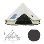 Oxford Bell Tent with Roof Stove Jack, Waterproof 4 Season Yurt Wall Tents  Glamping 4-8 Person