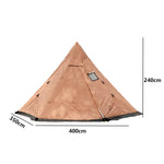 Mountainhiker 3-4 Person Pyramid Tent Ultralight Outdoor Camping Teepee With Snow Skirt With Chimney Hole Hiking Backpack Tents