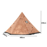 Mountainhiker 3-4 Person Pyramid Tent Ultralight Outdoor Camping Teepee With Snow Skirt With Chimney Hole Hiking Backpack Tents