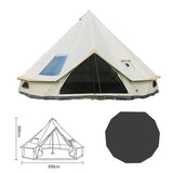 Oxford Bell Tent with Roof Stove Jack, Waterproof 4 Season Yurt Wall Tents  Glamping 4-8 Person