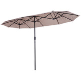 13 Ft Large Patio Umbrella Double Sided Outdoor Market Umbrella,Sun Umbrella,Outdoor Furniture(US Stock)