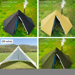 Pyramid Tent Fly with Chimney Hole Teepee Tent Camping Tipi Adults Outdoor Ultralight Waterproof One Person Indian Hot Tent Tp