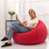 Large Inflatable Sofa Chair Bean Bag Flocking PVC Garden Lounge Beanbag Outdoor Furniture Camping Backpacking Bags Dropshipping